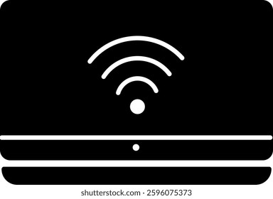 Digital technology glyph icon with a modern design, symbolizing innovation and connectivity in the tech world