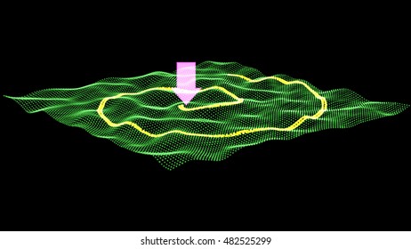 Digital technology GPS traffic background. Stock vector illustration.
