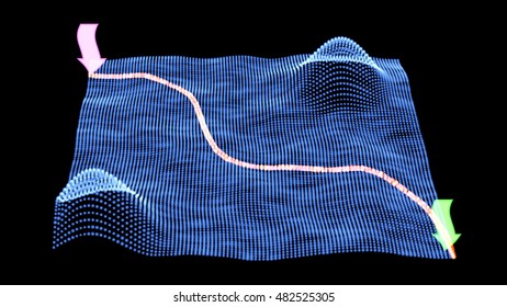 Digital technology GPS traffic background. Stock vector illustration.