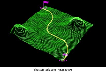 Digital technology GPS traffic background. Stock vector illustration image