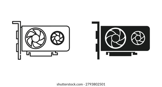 Digital technology hardware component for PC builds. Clean minimalist vector graphic suitable for tech articles and advertisements.