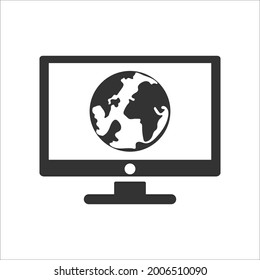 digital technology icon design vector