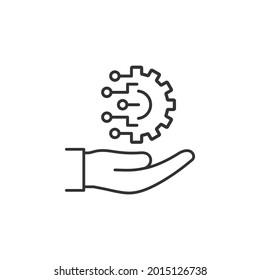 Digital technology icon line style isolated on white background. Vector illustration