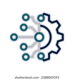 Digital technology icon. sign for mobile concept and web design. vector illustration