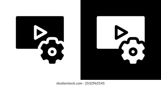 Symbole für digitale Technologie. Hochwertige Symbole. Schwarzes Symbol. Ideal für professionelle und kreative Projekte. 