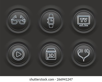 Digital Technology and Innovations on Black Bevel Round Buttons
