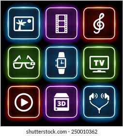Digital Technology and Innovations on Glow Round Buttons