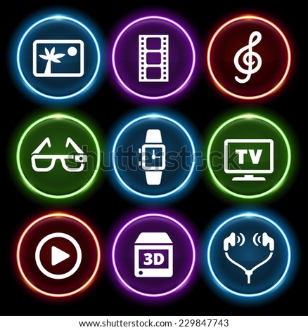 Digital Technology and Innovations on Glow Round Buttons