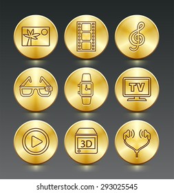 Digital Technology and Innovations on Gold Round Buttons