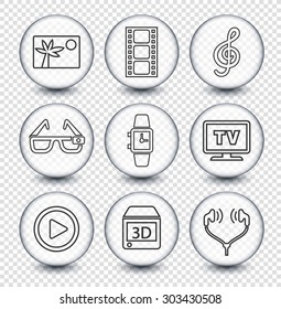 Digital Technology and Innovations on Transparent Round Buttons