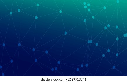 Digital technology internet network speed connection blue green background, cyber nano information, abstract communication, innovation future tech data, Ai big data lines dots, illustration vector 3d