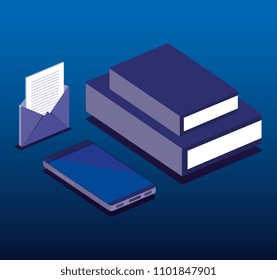 digital technology isometrics icons