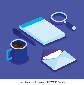 digital technology isometrics icons