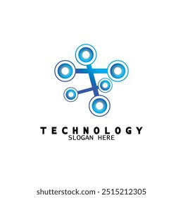 Digital technology logo, for business cards, solutions, positive, modern, energy, icons, etc.