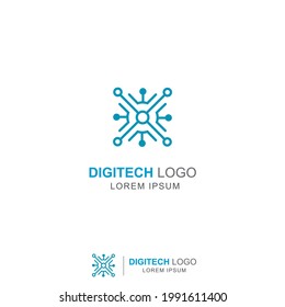 Digital technology logo. Modern. Vector.