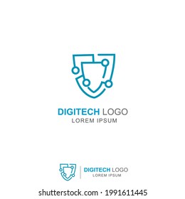 Digital technology logo. Modern. Vector.