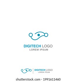 Digital technology logo. Modern. Vector.