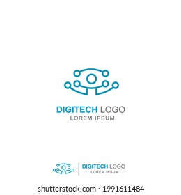 Digital technology logo. Modern. Vector.