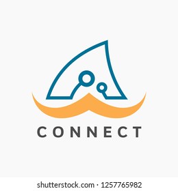 Digital technology logo template