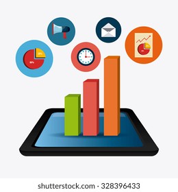 Digital and technology marketing design, vector illustration eps10