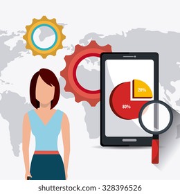 Digital and technology marketing design, vector illustration eps10