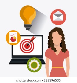 Digital and technology marketing design, vector illustration eps10
