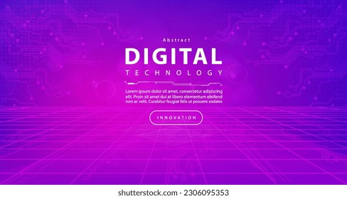 Digital technology metaverse neon blue pink background, cyber information, abstract speed connect communication, innovation future meta tech, internet network connection, Ai big data, illustration 3d