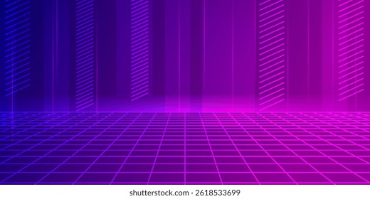 Digital technology metaverse neon blue pink background, cyber information, abstract speed connect communication, innovation future meta tech, internet network connection, Ai big data, illustration 3d