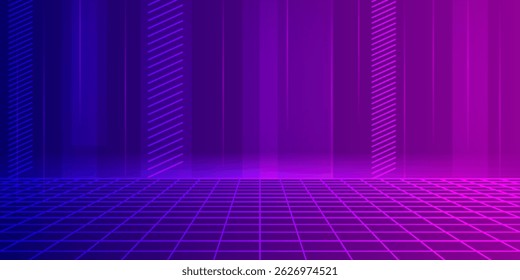 Digital technology metaverse neon blue pink background, cyber information, abstract speed connect communication, innovation future meta tech, internet network connection, Ai big data, illustration 3d