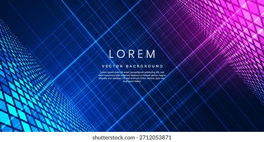 Digitale Technologie metaverse neon blaurosa Hintergrund, Cyber-Informationen, abstrakte Geschwindigkeit verbinden Kommunikation, Innovation Zukunft meta-tech, Internet-Netzwerk-Verbindung, Ai Big Data, Illustration 3d
