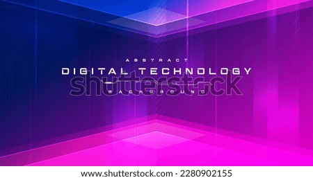 Digital technology metaverse neon blue pink background, cyber information, abstract speed connect communication, innovation future meta tech, internet network connection, Ai big data, illustration 3d