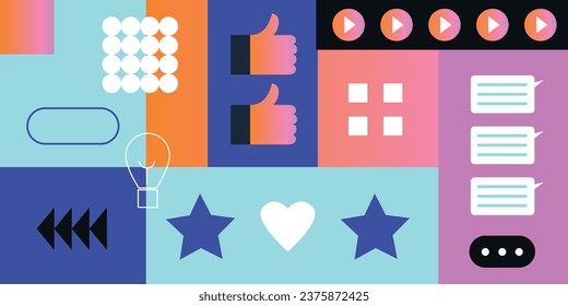 Digital technology metaverse. Vector flat cartoon illustration, cyber information, abstract speed connect communication, innovation future meta tech, internet network connection