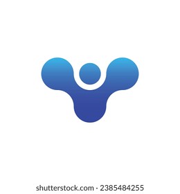digital technology people logo design