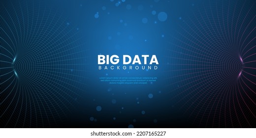 Digital technology pink blue background. Big data concept and network communication banner