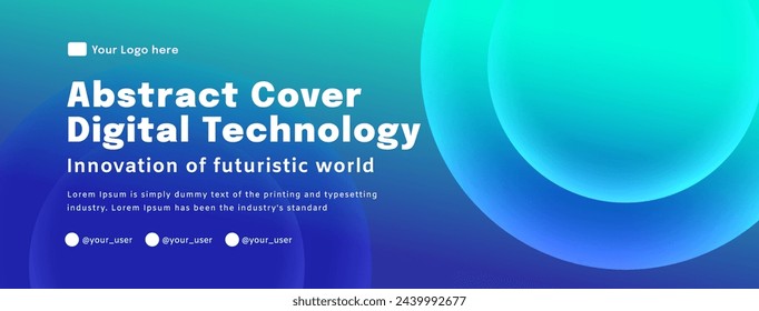 Digital technology poster cover speed connect blue green background, cyber information, abstract communication, innovation future tech data, internet network connection, Ai big data blend illustration