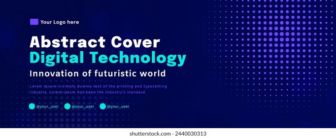 Digital technology poster cover speed connect blue background, cyber information, abstract communication, innovation future tech data, internet network connection, Ai big data, illustration vector