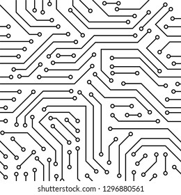 Digital technology seamless pattern. Seamless electronic circuit. Vector.