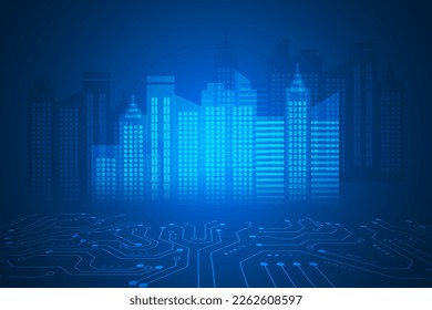 digital technology security abstract background. data connection graphic vector. cities create technology abstract.