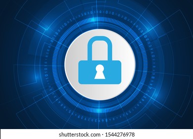 digital technology security and privacy abstract background. High security and protection from hacker. Hi-tech science innovation.
