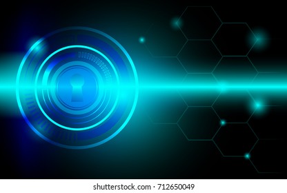 A digital technology security vector image 
