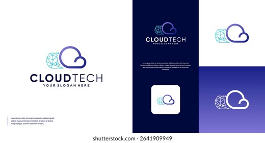 digital technology service, data storage symbol, network connection, vector design illustration.