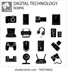 Digital technology set, Gadgets set