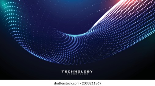 digital technology shiny particles background