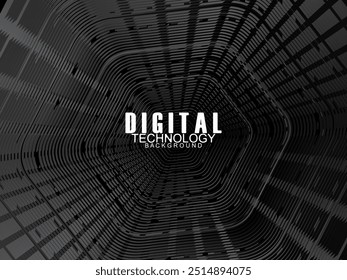 Digital technology speed connect black background, cyber nano information, abstract communication, future technology data innovation, internet network connection, AI big data, Hexagon illustration.