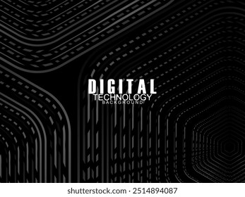 La velocidad de la tecnología digital conecta el fondo negro, la información nano cibernética, la comunicación abstracta, la innovación de datos de tecnología futura, la conexión de red de Internet, la IA de big data, la ilustración del hexágono.
