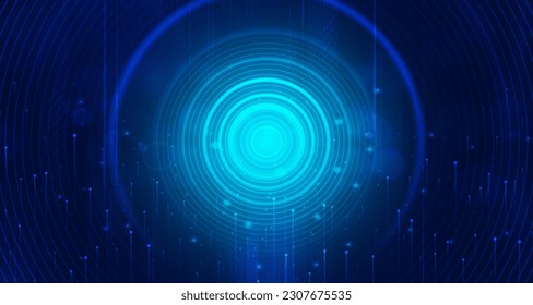 Digital technology speed connect blue green background, cyber nano information, abstract communication, innovation future tech data, internet network connection, Ai big data, illustration vector 3d