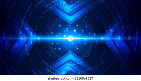 Digitale Geschwindigkeit verbindet blauen grünem Hintergrund, Cyber-Nano-Informationen, abstrakte Kommunikation, innovative futuristische Technologie-Daten, Internetnetzanschluss, Ai Big Data, Vektorgrafik