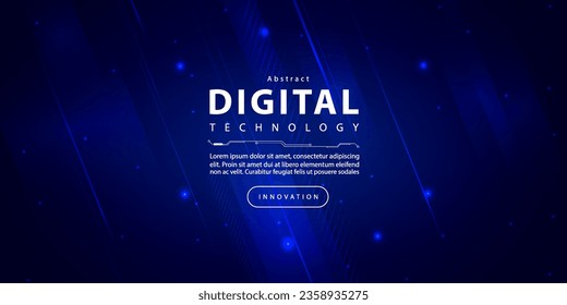 Digital technology speed connect blue background, cyber nano information, abstract polygon communication, innovation future tech data, internet network connection, Ai big data, line dot illustration