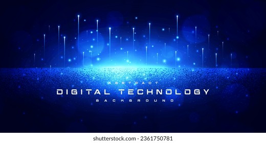 Digital technology speed connect blue green background, cyber nano information, abstract communication, innovation future tech data, internet network connection, Ai big data, line dot illustration 3d