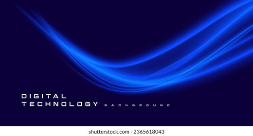 Digitale Geschwindigkeit verbindet blauen Hintergrund, Cyber-Nano-Informationen, abstrakte Kommunikation, Innovation, zukünftige Technologie-Daten, Internetnetzanschluss, Ai Big Data, Linie Dot-Illustration 3d-Vektorgrafik
